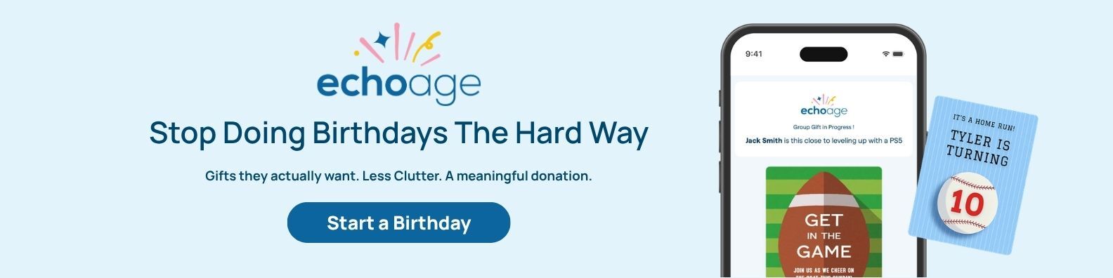 Set up an ECHOage event - Skip the Clutter