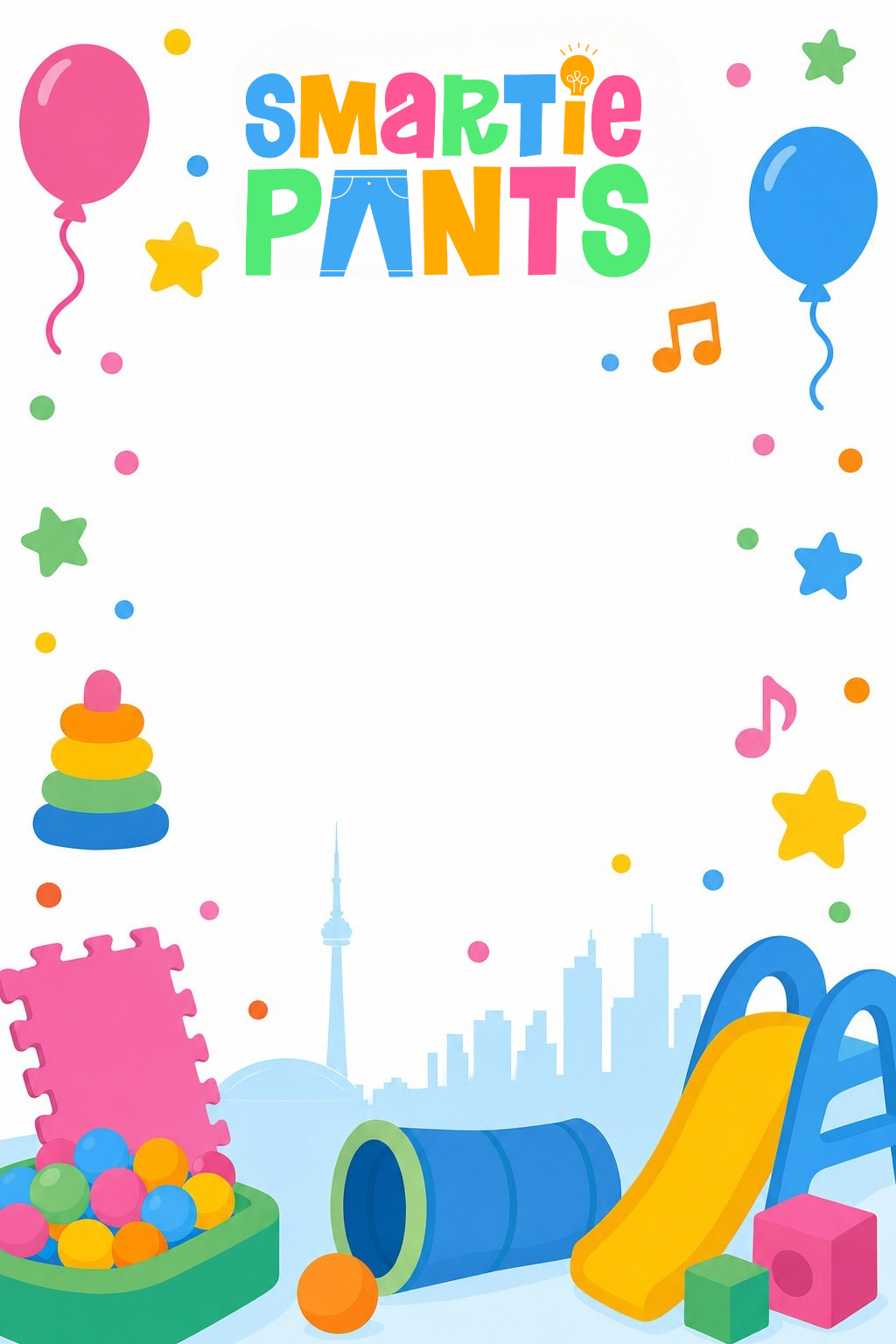 Smartiepants children's birthday party invitation